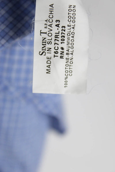 Armani Jeans Ashti Mens Cotton Button Up Shirt Blue Size M 40/15.75 Lot  2