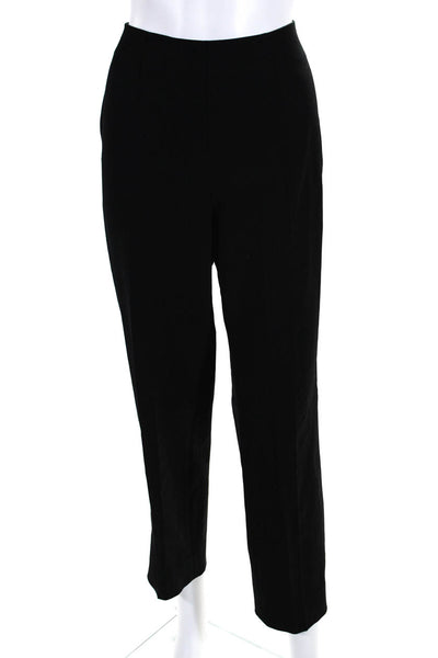 Piazza Sempione Womens Darted Side Zip Flat Front Dress Pants Black Size EUR46