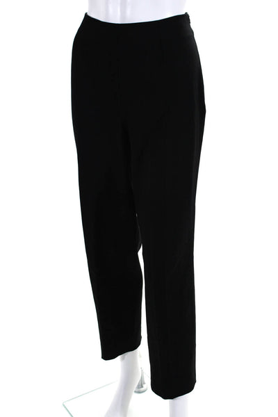 Piazza Sempione Womens Darted Side Zip Flat Front Dress Pants Black Size EUR46