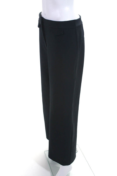 Achro Women's Flat Front Wide Leg Dress Pant Black Size M