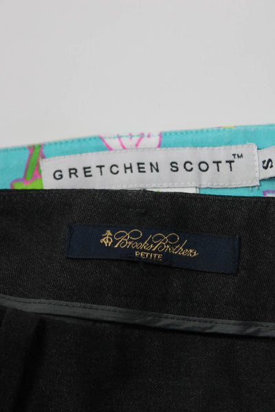 Gretchen Scott Brooks Brothers Womens Pants Blue Grey Size Small 4 Petite Lot 2