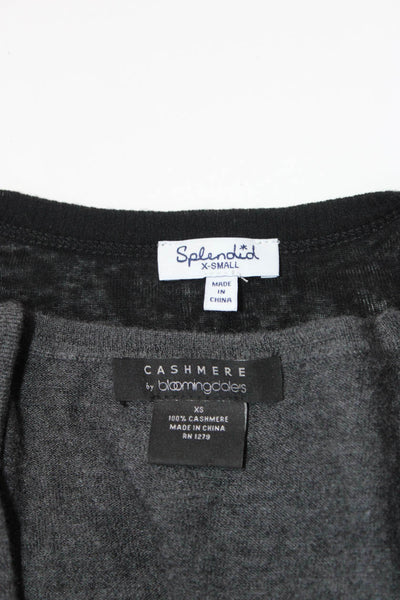 Cashmere By Bloomingdales Splendid Womens Sweaters Cardigan Black Size XS Lot 2