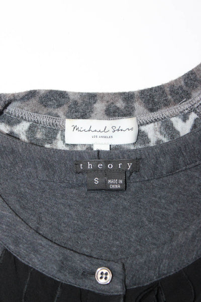 Theory Michael Stars Womens Blouses Tops Sweater Gray Size S XS Lot 2