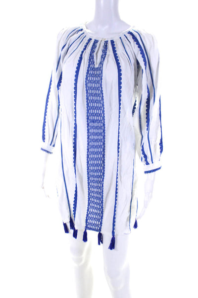 Roberta Roller Rabbit Women's Cotton Lace Trim Shift Dress White Size XS