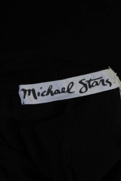 Michael Stars Womens Black High Rise Pull On Wide Leg Pants Size L