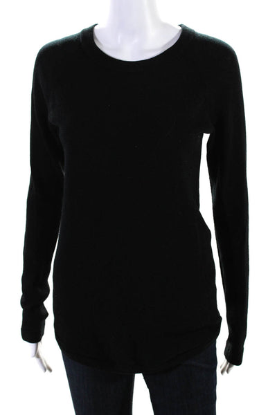 Lululemon Womens Round Neck Long Sleeve Pullover Sweater Top Black Size S