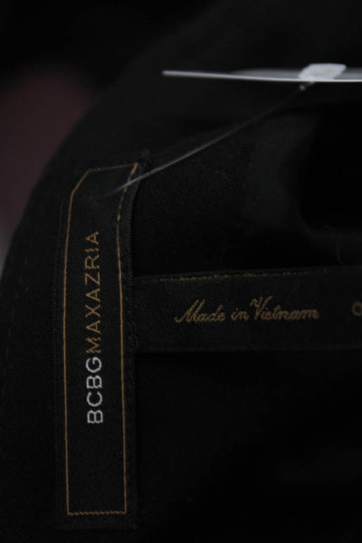 BCBG Max Azria Womens Mid Rise Zip Up Knee Length Pencil Skirt Black Size 0