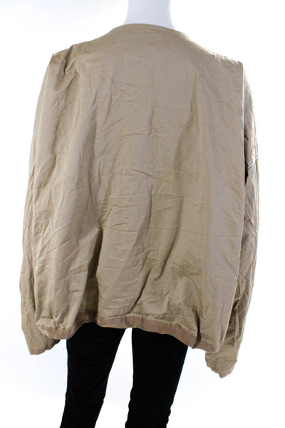 Badgley Mischka Womens Khaki Drawstring Jacket Size 20 11009240