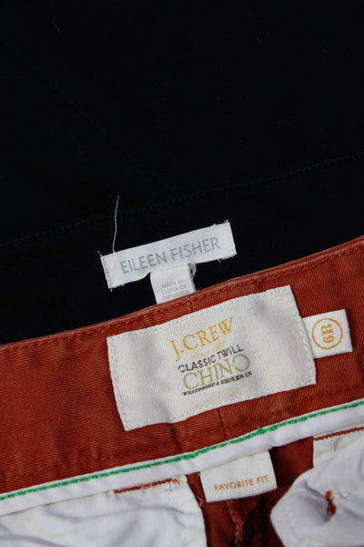 J Crew Eileen Fisher Women's Mid Rise Wide Leg Jeans Orange Size 6 M, Lot 2