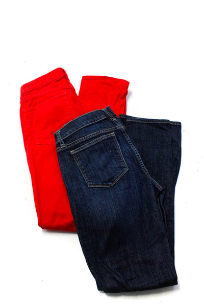 J Crew Joe's Women's Mid Rise Slim Fit Straight Leg Jeans Red Size 28 29, Lot 2