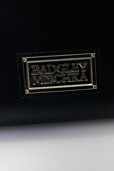 Badgley Mischka Women's Leather Rectangular Full Zip Wallet Blue