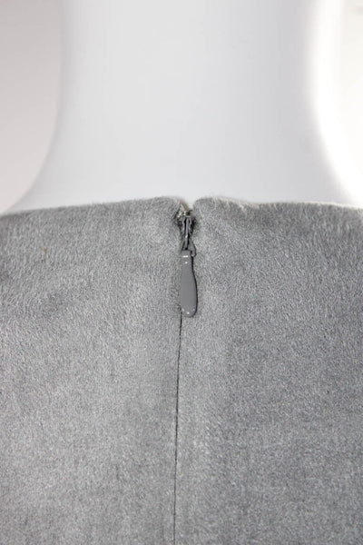 Calvin Klein Women's V-Neck Long Sleeves Wrap Mini Dress Gray Size 14