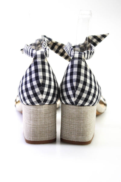 Alexandre Birman Women's Checkered Block Heel Sandals Multicolor Size 36.5