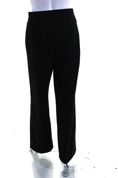 Eileen Fisher Womens Wide Leg High Rise Flat Front Trousers Black Size Small