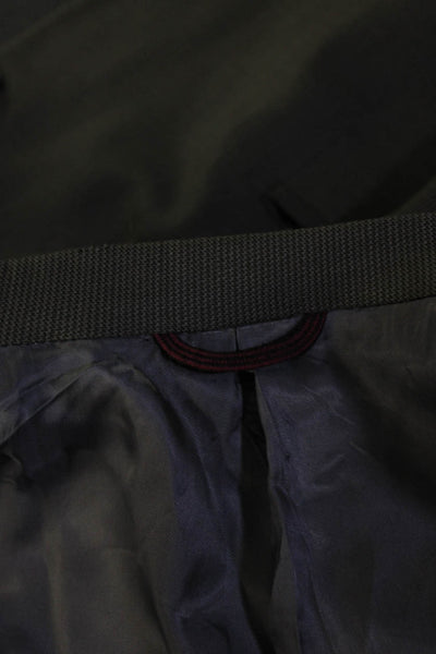 Hart Schaffner Marx Mens Brown Wool Textured Two Button  Blazer Jacket Size 42R