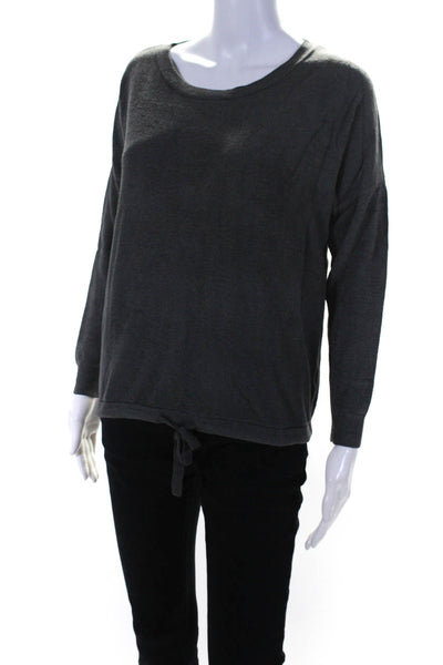 Barefoot Dreams® Women's Long Sleeve  Drop Shoulder Knit Top Gray Size S