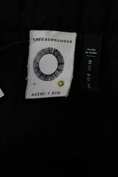 Anthropologie Womens Side Zip Tweed Knit Pencil Skirt Black White Pink Size 0