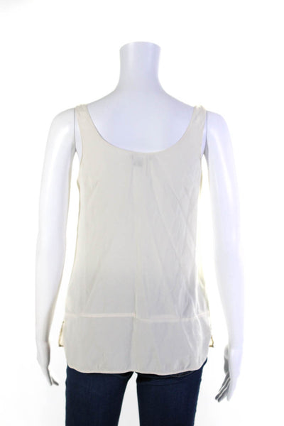 Vince Womens Scoop Neck Silk Lightweight Tank Top White Size Extra Small
