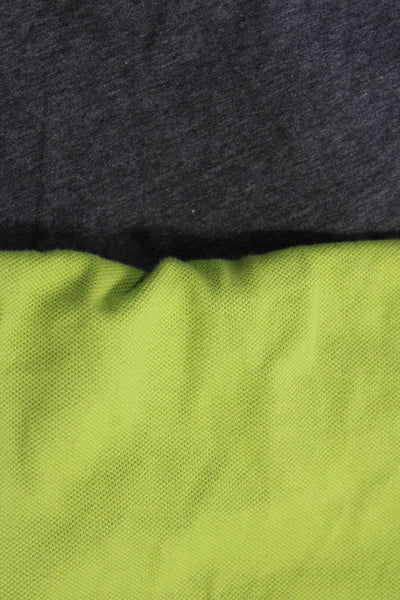 Lacoste Vince Womens Cotton Collared V-Neck Pullover Tops Green Size S 42 Lot 2