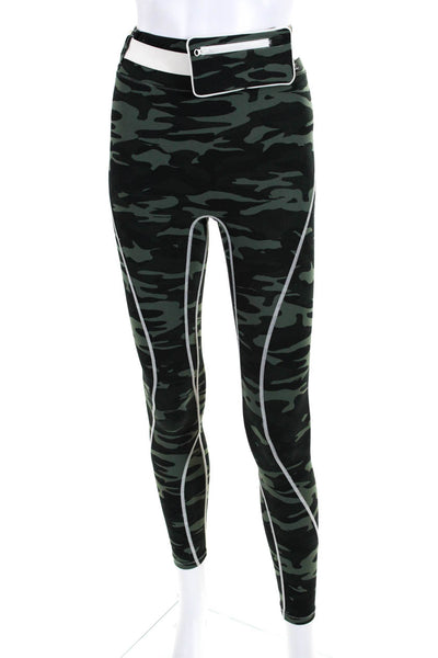 Solid & Striped x Bandier Womens Belted Pocket Camouflage Leggings Green Size XS