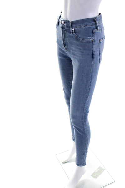 Citizens of Humanity Womens Cotton Light-Wash Rocket Ankle Jeans Blue Size 27