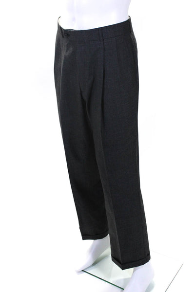 Bert Pulitzer Mens Gray Wool Textured Two Button Blazer Pants Set Size 42R