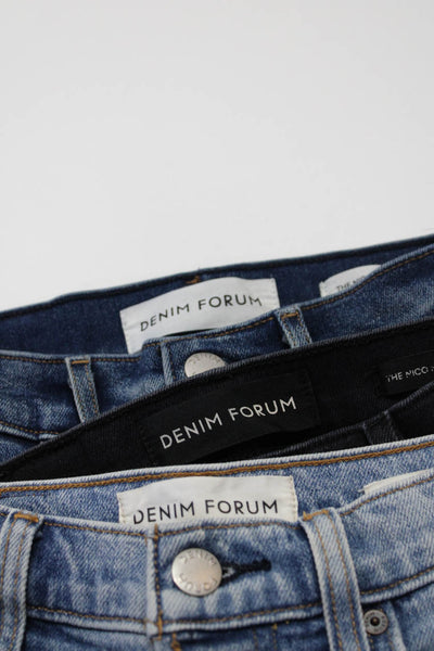 Denim Forum Women's Midrise Five Pockets Skinny Denim Pant Black Size 23 Lot 3
