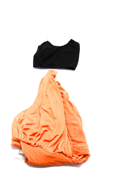 Free People Women's V-Neck Bodysuit Orange Size XS Lot 2
