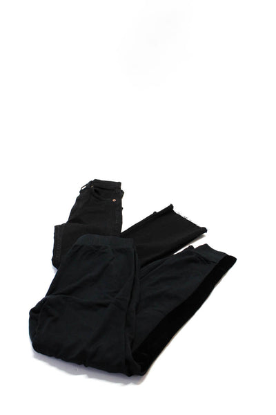 Velvet  Elastic Waist Tapered Leg Jogger Pant Black Size S Lot 2