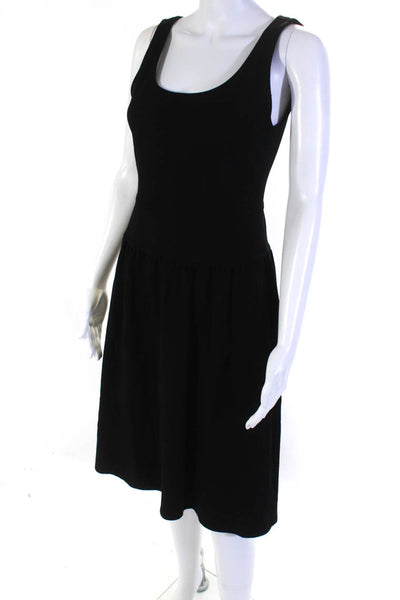 Armani Collezioni Women's Sleeveless Scoop Neck A-Line Dress Black Size 6