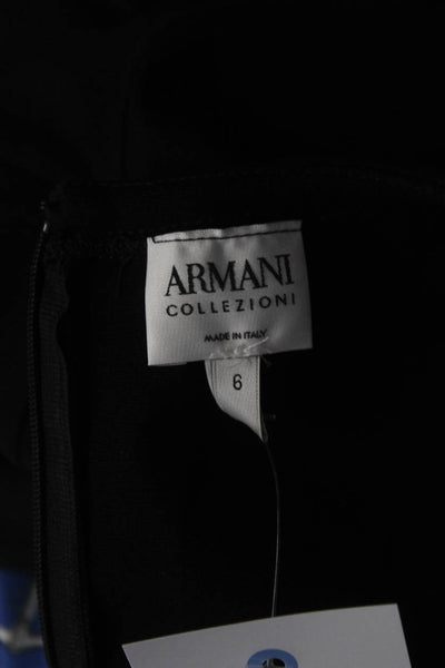 Armani Collezioni Women's Sleeveless Scoop Neck A-Line Dress Black Size 6