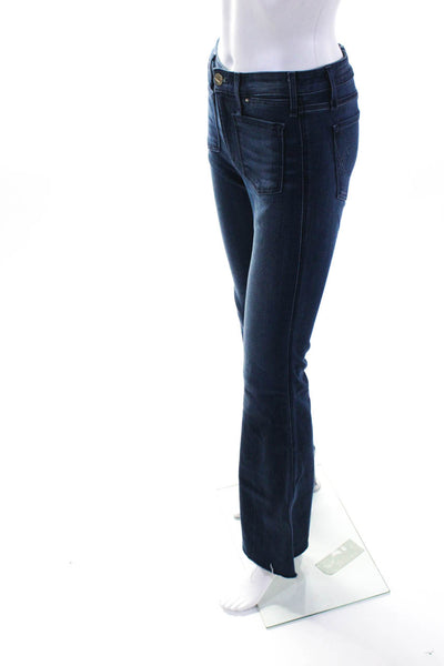McGuire Womens Cotton Denim Dark-Wash Low-Rise Boot Cut Jeans Blue Size 26