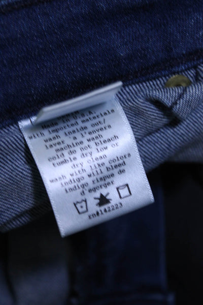McGuire Womens Cotton Denim Dark-Wash Low-Rise Boot Cut Jeans Blue Size 26