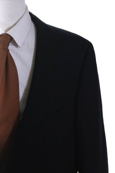 Nordstrom Chaps by Ralph Lauren Mens Navy Wool Pinstripe Blazer Jacket Size 44