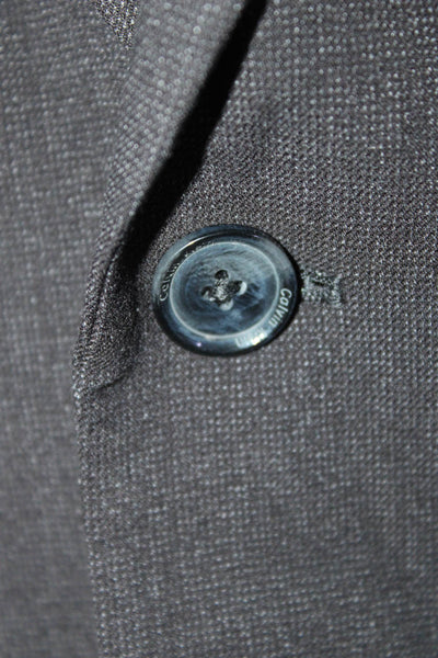 Calvin Klein Mens Black Two Button Long Sleeve Blazer Jacket Size XL
