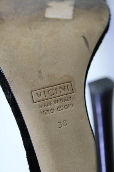 Giuseppe Zanotti Design Womens Velvet Crystal Strap Sandal Heels Black Size 38 8