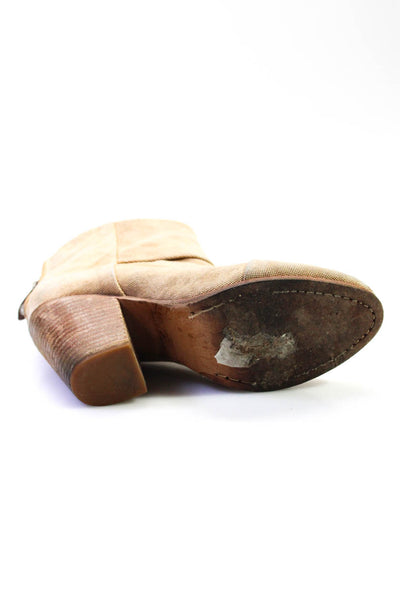 Rag & Bone Womens Cotton Canvas Cap Toe High Heel Ankle Boots Beige Size 8US 38E