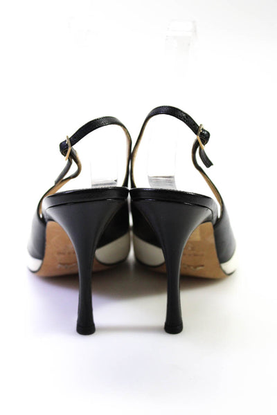 Alexandra Neel Womens Leather Pointed Toe Slingbacks Multicolor Size 9.5US 39.5E