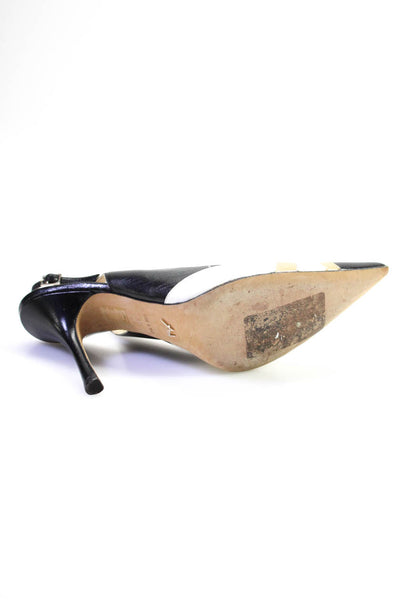 Alexandra Neel Womens Leather Pointed Toe Slingbacks Multicolor Size 9.5US 39.5E