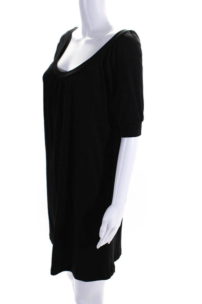 Michael Stars Womens Knit Scoop Neck Short Sleeve Shift Dress Black Size OS