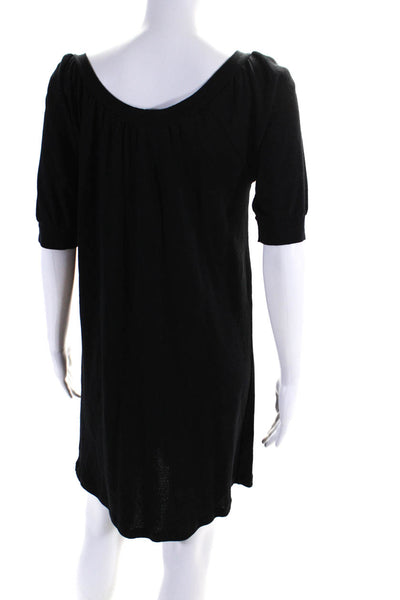 Michael Stars Womens Knit Scoop Neck Short Sleeve Shift Dress Black Size OS