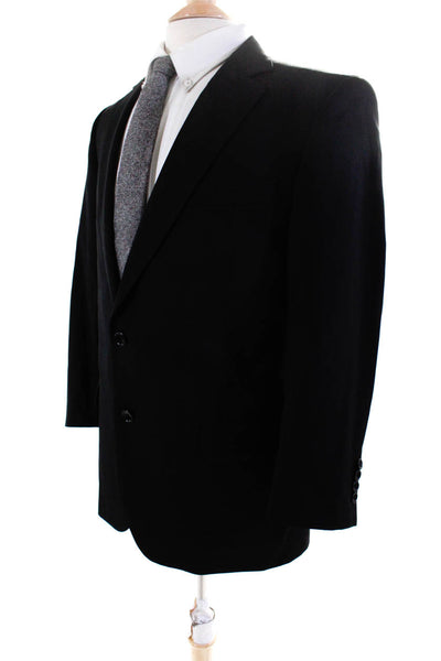 Brooks Brothers Mens Buttoned Darted Collar Long Sleeve Blazer Black Size 40