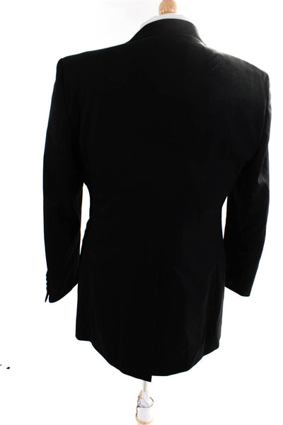 Brooks Brothers Mens Buttoned Darted Collar Long Sleeve Blazer Black Size 40