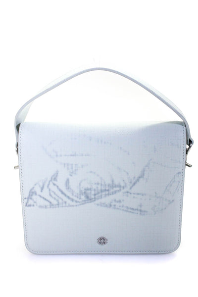 Dagne Dover Women's Coated Canvas Detachable Crossbody Bag Mint Blue Size S
