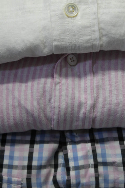 Ralph Lauren Michael Kors Faconnable Mens Shirts Pink White Size Medium Lot 3