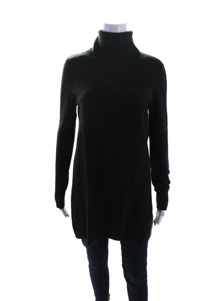 Equipment Femme Womens Cashmere Lon Sleeves Turtleneck Sweater Gray Size Small