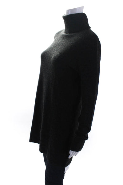 Equipment Femme Womens Cashmere Lon Sleeves Turtleneck Sweater Gray Size Small
