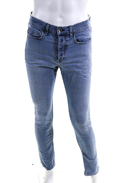 Rag & Bone Mens Cotton Button Fly Five Pocket Skinny Jeans Blue Size 31