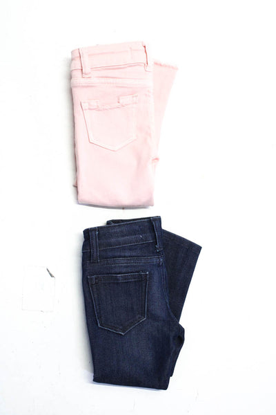 DL1961 Girls Chloe Skinny Jeans Pink Blue Denim Size 2 Lot 2