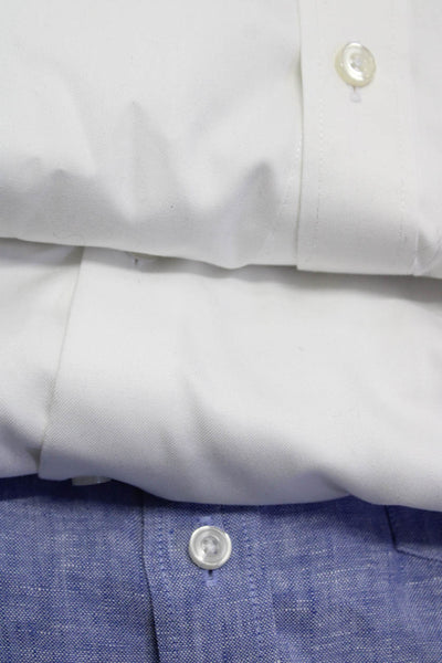 Calvin Klein Men's Collar Long Sleeves Button Down Shirt White Size 16 Lot 3